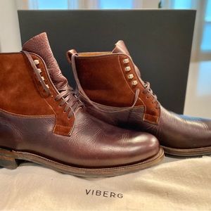 LAST CHANCE!! Viberg Boots - Leather Boots, Men’s Country Boot. CFS Polo Brown